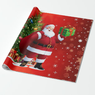 Weihnachtswrapping Paper Santa Claus Geschenkpapier