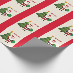 Weihnachtswrapping Paper - Santa - Rot Geschenkpapier