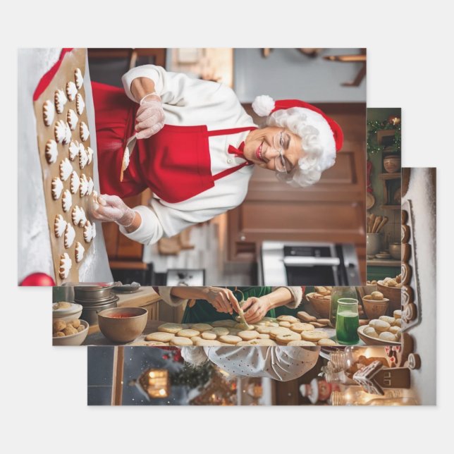 Weihnachtswrapping Paper Set 3 Geschenkpapier Set (Set)
