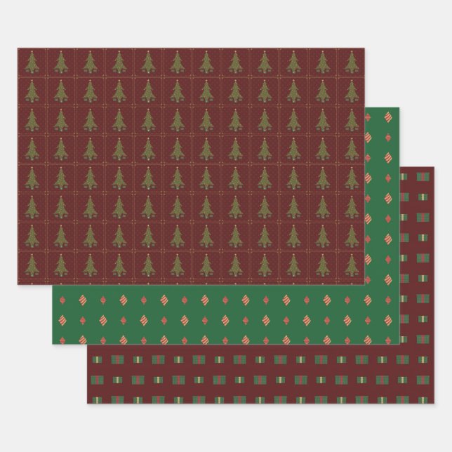 Weihnachtswrapping Paper Set Geschenkpapier Set (Set)