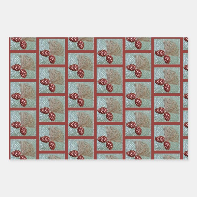 Weihnachtswrapping Paper Sheet Set 3 Geschenkpapier Set (Vorderseite)