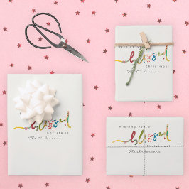 Weihnachtswrapping Paper Sheet Set 3 Geschenkpapier Set