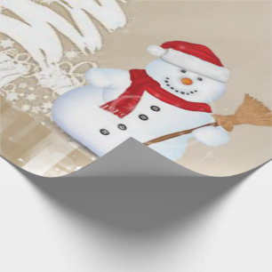 Weihnachtswrapping Paper Snowman Geschenkpapier