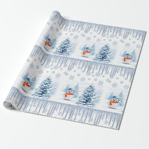 Weihnachtswrapping Paper Snowman Geschenkpapier