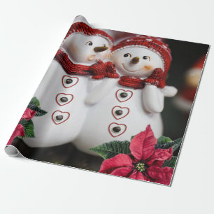 Weihnachtswrapping Paper Snowman Geschenkpapier