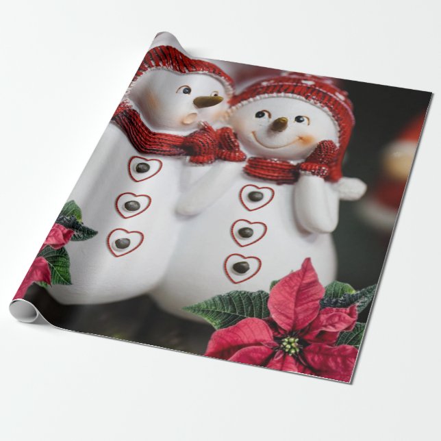 Weihnachtswrapping Paper Snowman Geschenkpapier (Ungerollt)