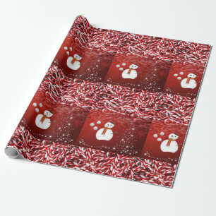 Weihnachtswrapping Paper Snowman Geschenkpapier