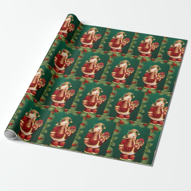 Weihnachtswrapping Paper Snowman Geschenkpapier (Ungerollt)