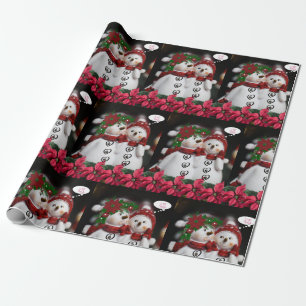 Weihnachtswrapping Paper Snowman Geschenkpapier
