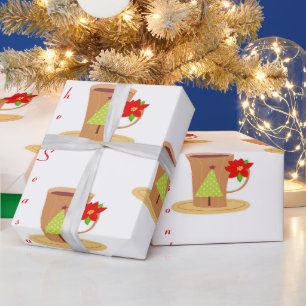 Weihnachtswrapping Paper-Tasse Geschenkpapier