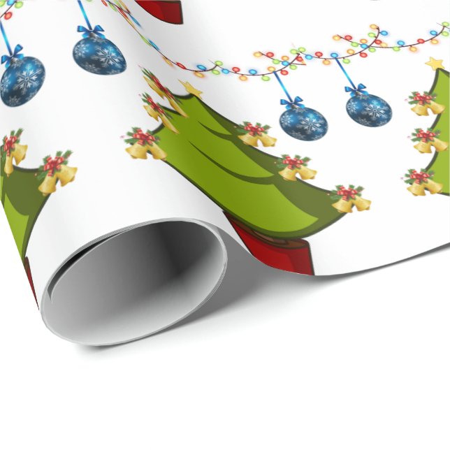 Weihnachtswrapping Paper Tree Geschenkpapier (Rolleneckpunkt)