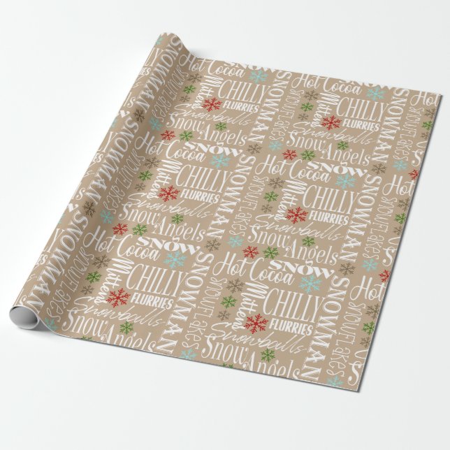 Weihnachtswrapping Paper von Beige/Tan Fun Geschenkpapier (Ungerollt)