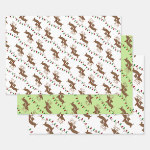 Weihnachtswrapping Paper - Zwei Stile Geschenkpapier Set