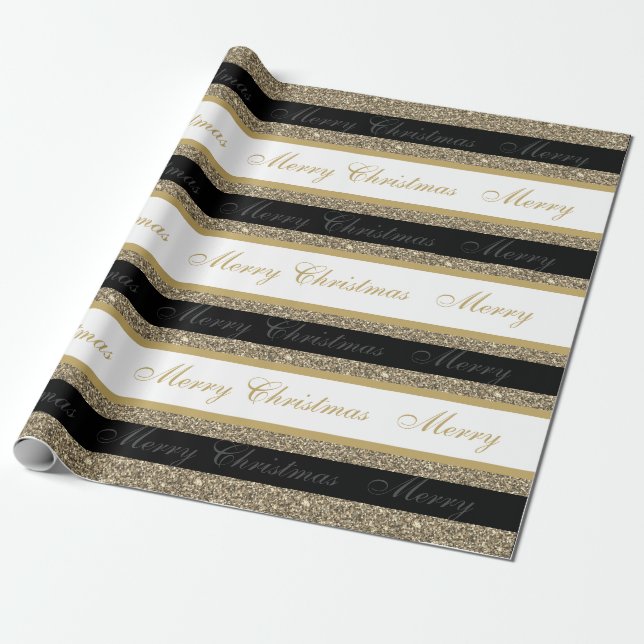 Weihnachtswrapping Papier-Imitat Glitzer gestriche Geschenkpapier (Ungerollt)