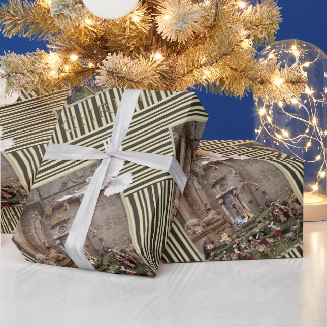 Weihnachtswrapping Papier Jesus Krippe Geschenkpapier (Feiertage)