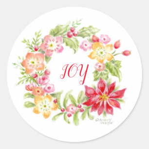 Weihnachtswreath Floral Medley Stickers
