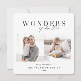 Weihnachtswunder seiner Liebe religiös blau Feiertagskarte