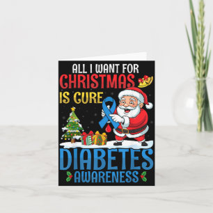 Weihnachtswunsch Ist Eine Heilung Diabetes-Bewusst Karte