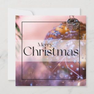 Weihnachtswünsche auf einem rosa Zierhintergrund # Feiertagskarte