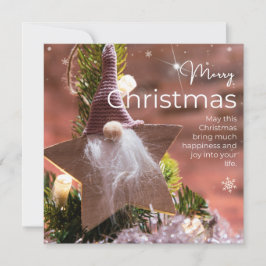 Weihnachtswünsche auf einem rosa Zierhintergrund # Feiertagskarte