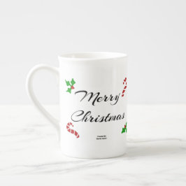 Weihnachtswünsche Bone China Tasse