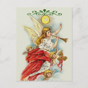 Weihnachtswünsche Engel Feiertagspostkarte