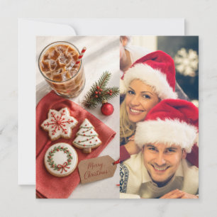 Weihnachtswünsche erstellen Sie Ihr eigenes Foto Feiertagskarte