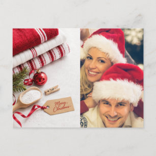 Weihnachtswünsche erstellen Sie Ihr eigenes Foto Feiertagspostkarte