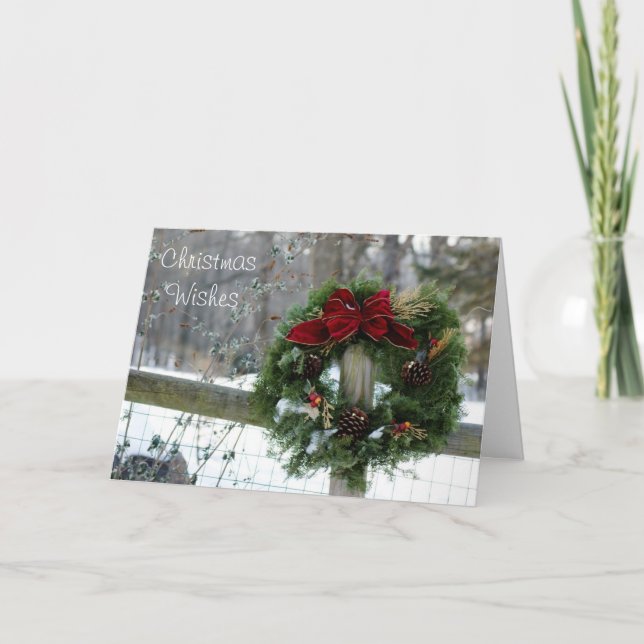 Weihnachtswünsche Feiertagskarte (Vorderseite)