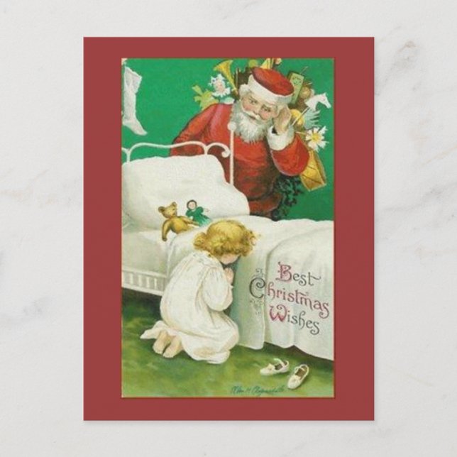 Weihnachtswünsche Feiertagspostkarte (Vorderseite)