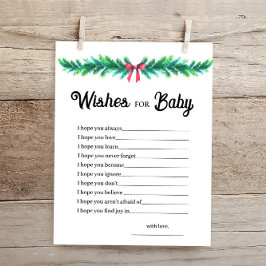 Weihnachtswünsche für Baby Showgame Card