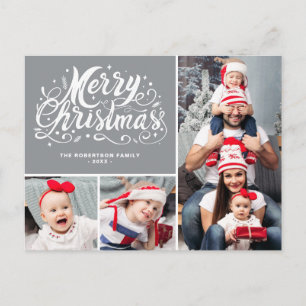 Weihnachtswünsche für Foto-Collage Postkarte