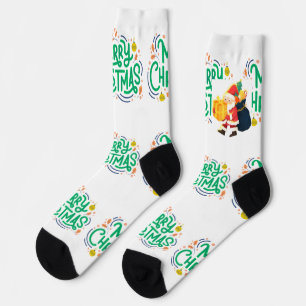 Weihnachtswünsche Gedruckte Nachhaltige Premium-Cr Socken
