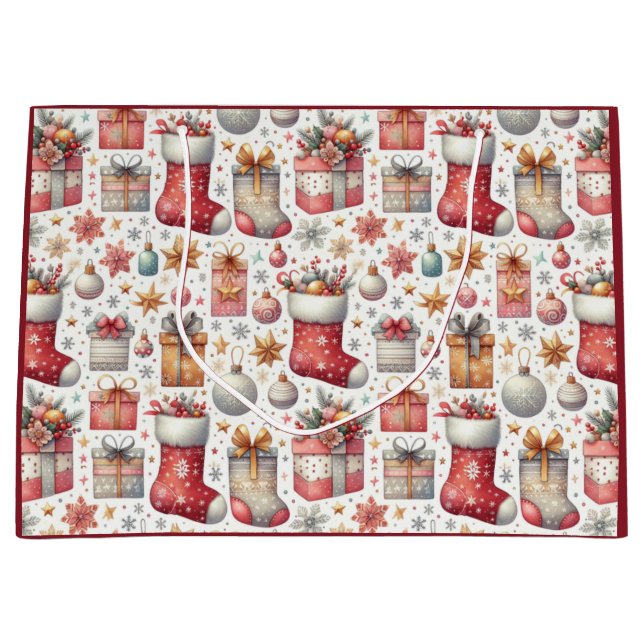 Weihnachtswünsche Große Geschenktüte (Vorderseite)