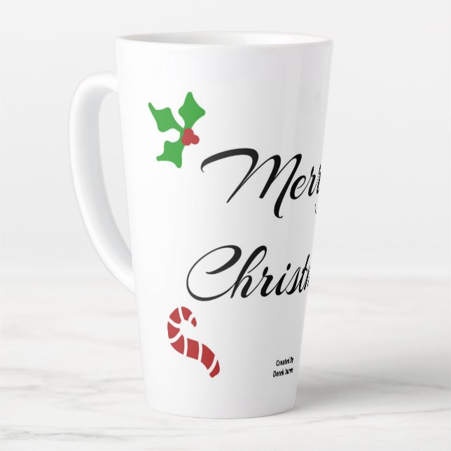 Weihnachtswünsche Große Latte-Macchiato-Tasse Milchtasse (Linke Ecke)