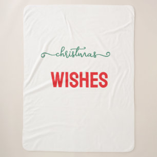 Weihnachtswünsche Holiday Blanket Festliches Chr Sherpadecke
