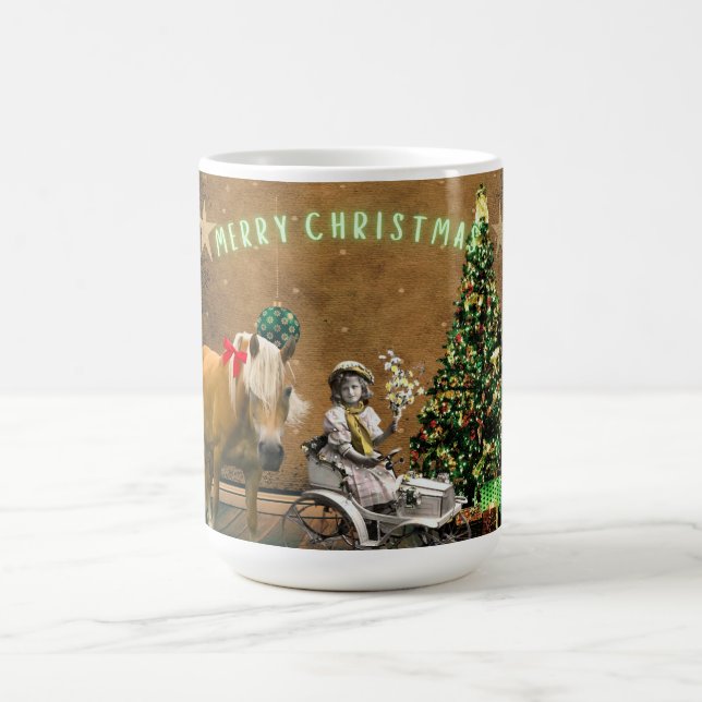 Weihnachtswünsche im skurrilen Vintage-Stil  Kaffeetasse (Mittel)