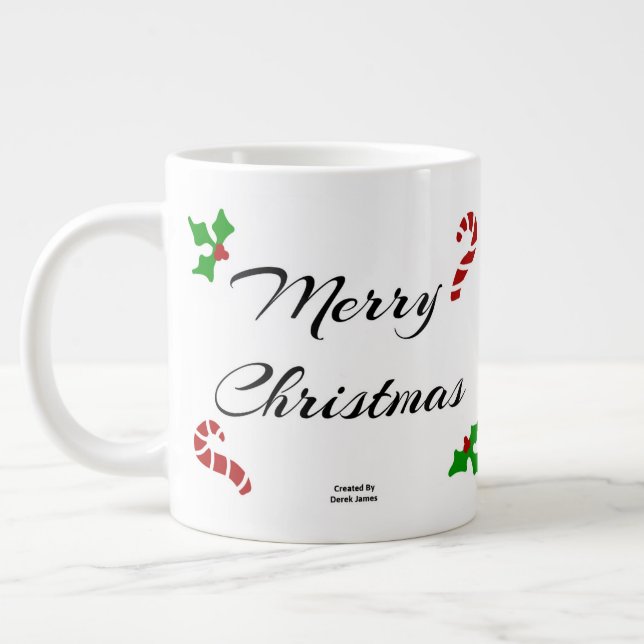 Weihnachtswünsche Jumbo-Tasse (Links)