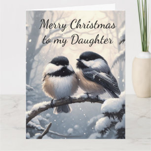 Weihnachtswünsche & Liebe Chickadee Bird Karte