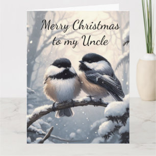 Weihnachtswünsche & Liebe Chickadee Bird Karte