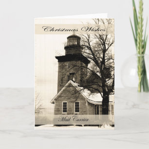 Weihnachtswünsche Mail Carrier Feiertagskarte