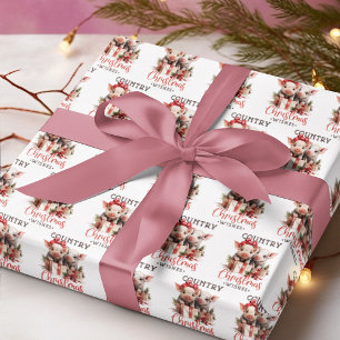 Weihnachtswünsche mit zwei Ferkeln Geschenkpapier