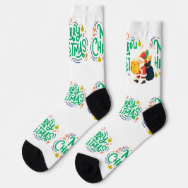 Weihnachtswünsche Nachhaltige Premium-Crew Socken