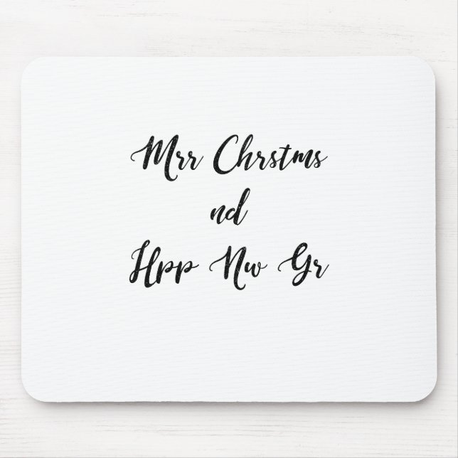 Weihnachtswünsche ohne Vokale Mousepad (Vorne)