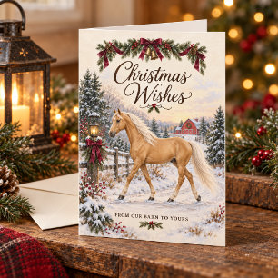 Weihnachtswünsche Palomino American Saddlebred Karte