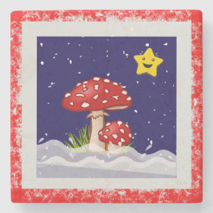Weihnachtswünsche, schneitagen steinuntersetzer