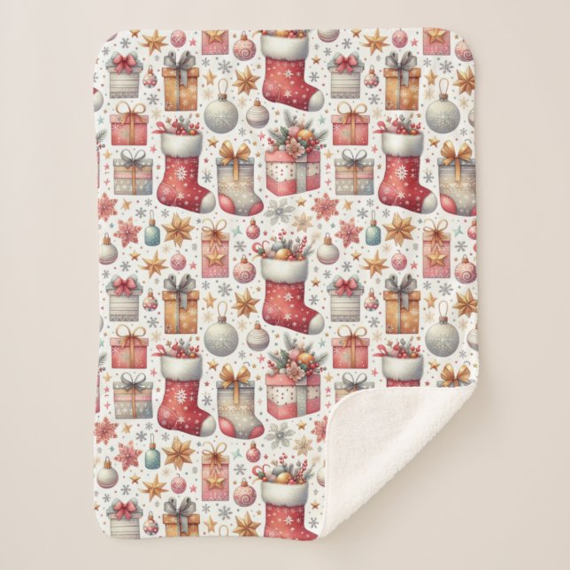 Weihnachtswünsche Sherpadecke (Vorderseite)