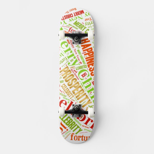 Weihnachtswünsche Skateboard (Vorderseite)