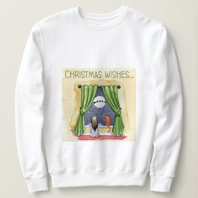 Weihnachtswünsche Sweatshirt (Design vorne)