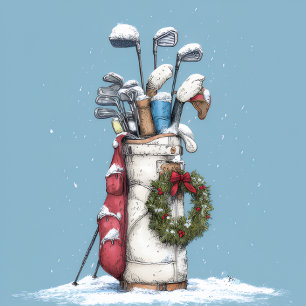 Weihnachtswünsche… und eine frühe Golfsaison, bitt Feiertagskarte